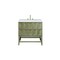 James Martin Vanities Emmeline 36in Single Vanity, Pebble Oak w/ 3 CM White Zeus Top D100-V36-PBO-3WZ - alternate 5